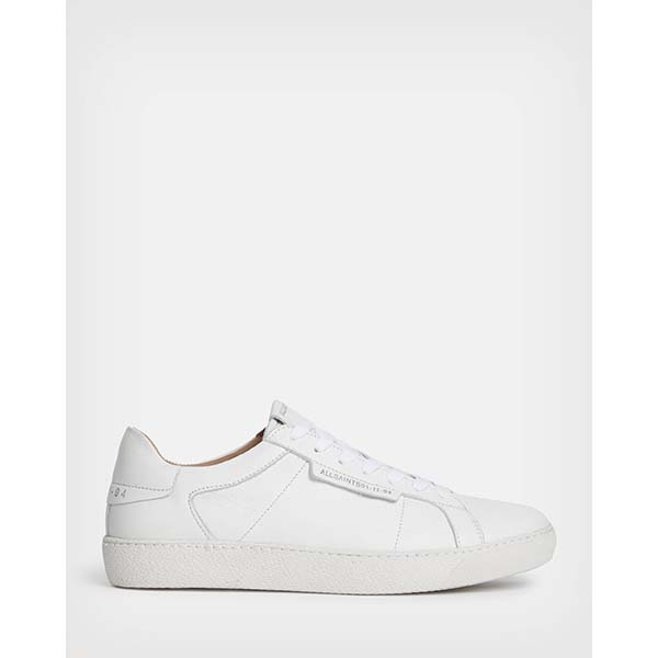 Allsaints Australia Mens Sheer Leather Low Top Sneakers White AU85-293